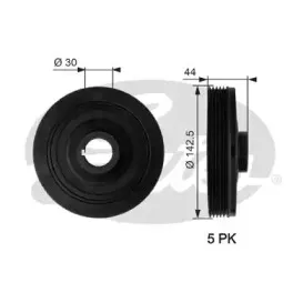 TVD1027 GATES Ременный шкив, коленчатый вал