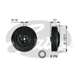 TVD1033 GATES Ременный шкив, коленчатый вал