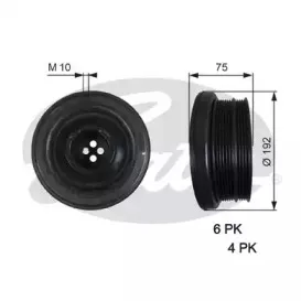 TVD1050 GATES Ременный шкив, коленчатый вал