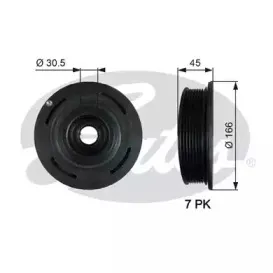 TVD1054 GATES Ременный шкив, коленчатый вал