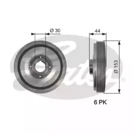 TVD1067 GATES Ременный шкив, коленчатый вал