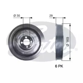 TVD1074 GATES Ременный шкив, коленчатый вал