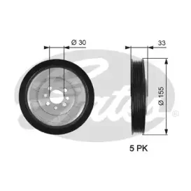 TVD1088 GATES Ременный шкив, коленчатый вал