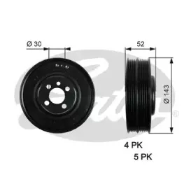 TVD1093 GATES Ременный шкив, коленчатый вал