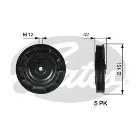 TVD1116 GATES Ременный шкив, коленчатый вал