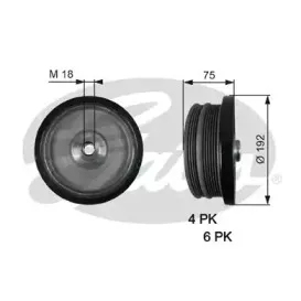TVD1122 GATES Ременный шкив, коленчатый вал