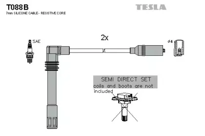T088B TESLA Комплект проводов зажигания