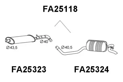 FA25118 VENEPORTE Глушитель выхлопных газов конечный