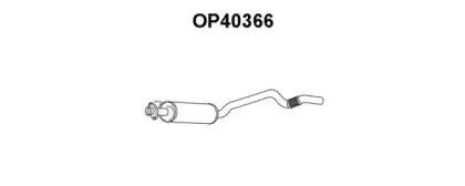 OP40366 VENEPORTE Средний глушитель выхлопных газов
