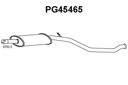 PG45465 VENEPORTE Средний глушитель выхлопных газов