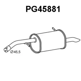 PG45881 VENEPORTE Глушитель выхлопных газов конечный