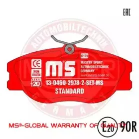 13046029782-SET-MS MASTER-SPORT Комплект тормозных колодок, дисковый тормоз