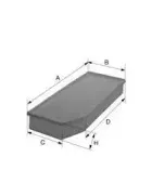 XA476 UNIFLUX FILTERS Воздушный фильтр