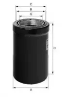 XH734 UNIFLUX FILTERS Гидрофильтр, регулировка дорожного просвета