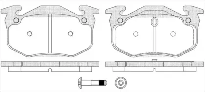 P0443.70 WOKING Комплект тормозных колодок, дисковый тормоз