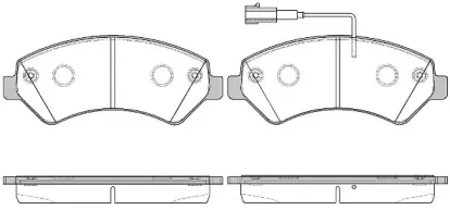 P13753.22 WOKING Комплект тормозных колодок, дисковый тормоз