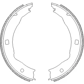 Z4717.00 WOKING Комплект тормозных колодок, стояночная тормозная система
