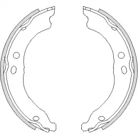 Z4750.00 WOKING Комплект тормозных колодок, стояночная тормозная система