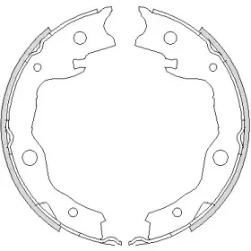 Z4752.00 WOKING Комплект тормозных колодок, стояночная тормозная система