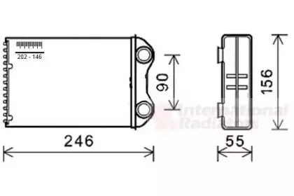 06006426 VAN WEZEL Теплообменник, отопление салона
