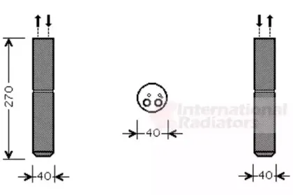 4300D493 VAN WEZEL Осушитель, кондиционер