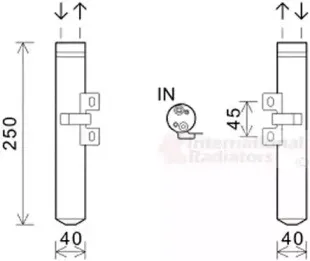 4300D557 VAN WEZEL Осушитель, кондиционер