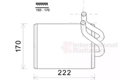 83006170 VAN WEZEL Теплообменник, отопление салона