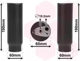 0100D003 VAN WEZEL Осушитель, кондиционер