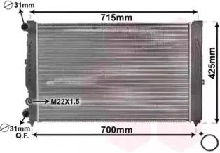 03002105 VAN WEZEL Радиатор, охлаждение двигател