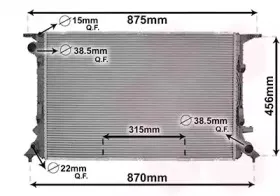 03002290 VAN WEZEL Радиатор, охлаждение двигател