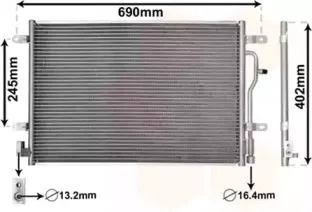 03005194 VAN WEZEL Конденсатор, кондиционер