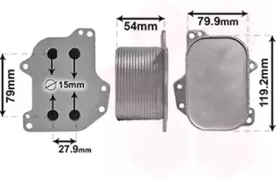03013701 VAN WEZEL масляный радиатор, двигательное масло