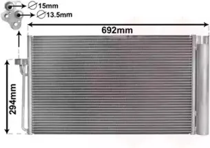 06005273 VAN WEZEL Конденсатор, кондиционер