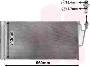 06005363 VAN WEZEL Конденсатор, кондиционер