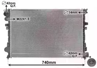 09002079 VAN WEZEL Радиатор, охлаждение двигател