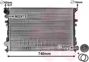 09002089 VAN WEZEL Радиатор, охлаждение двигател