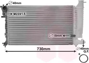 09002110 VAN WEZEL Радиатор, охлаждение двигател