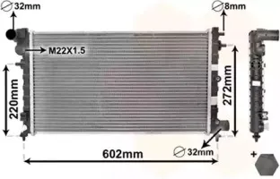 09002120 VAN WEZEL Радиатор, охлаждение двигател