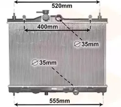 13002338 VAN WEZEL Радиатор, охлаждение двигателя