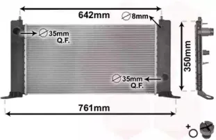 17002243 VAN WEZEL Радиатор, охлаждение двигател