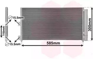 17005289 VAN WEZEL Конденсатор, кондиционер