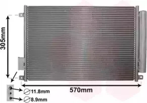 17005347 VAN WEZEL Конденсатор, кондиционер