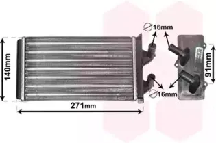 17006186 VAN WEZEL Теплообменник, отопление салона