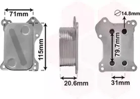 17013702 VAN WEZEL масляный радиатор, двигательное масло