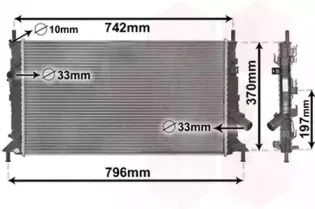 18002370 VAN WEZEL Радиатор, охлаждение двигател