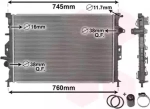 18002425 VAN WEZEL Радиатор, охлаждение двигател