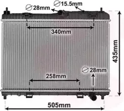 18002605 VAN WEZEL Радиатор, охлаждение двигателя