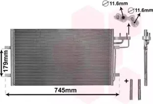 18005367 VAN WEZEL Конденсатор, кондиционер