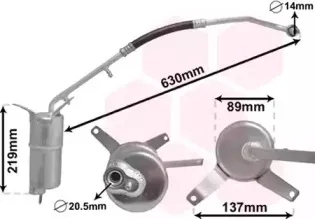 1800D111 VAN WEZEL Осушитель, кондиционер