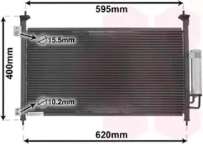 25005213 VAN WEZEL Конденсатор, кондиционер